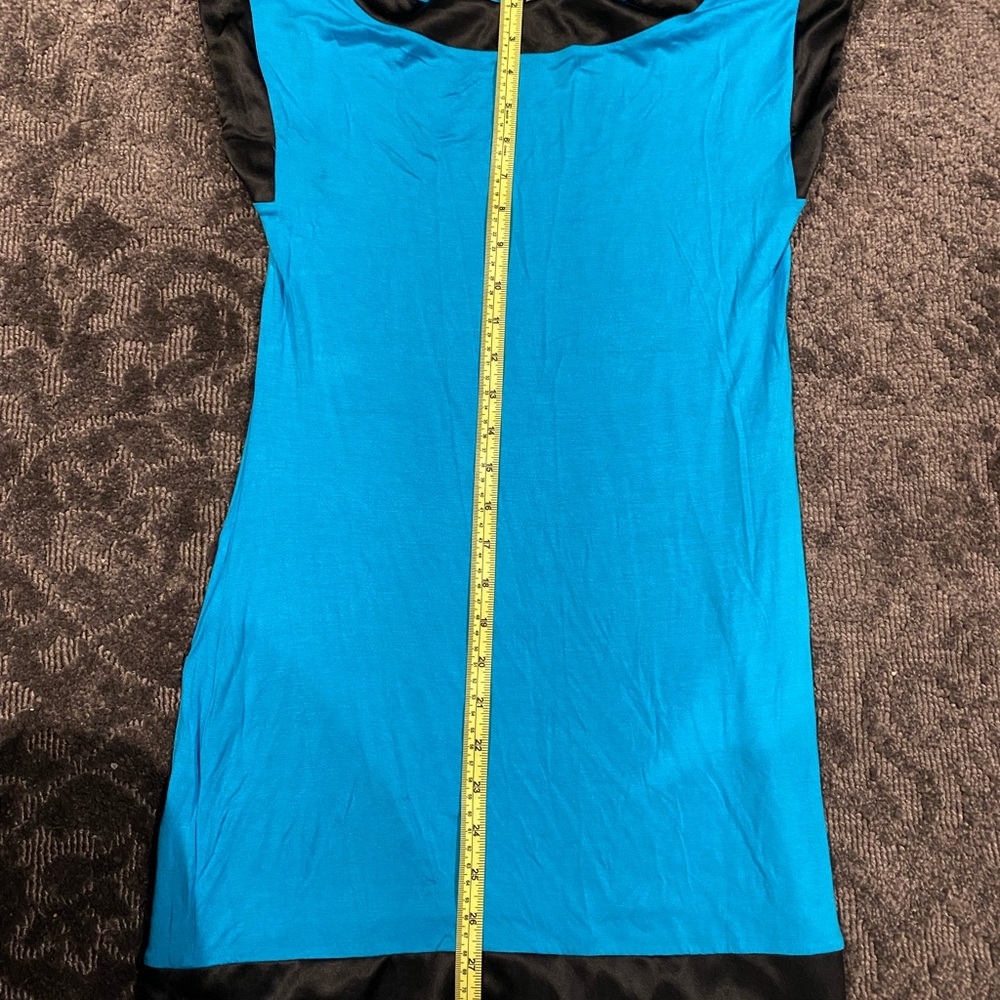 Express blue and black tunic top size medium